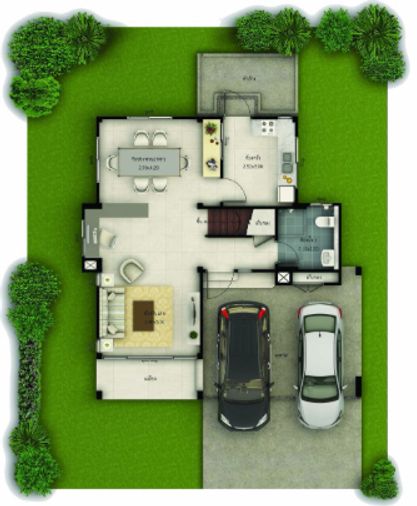 3-bed house for sale, 50.6 sq wah, Trendy Tara Romklao