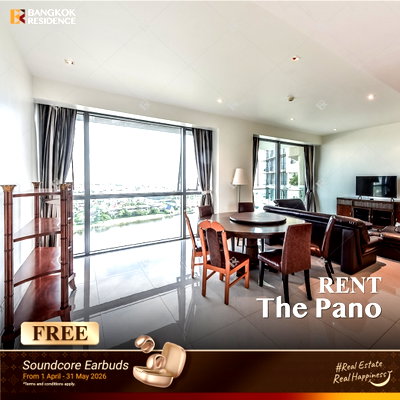 เช่าคอนโด สีลม สาธร : เช่าคอนโด 🌃 The Pano 2นอน 130ตร.ม. 60k ห้องสวย วิวสวยสะพานตก 🌉 