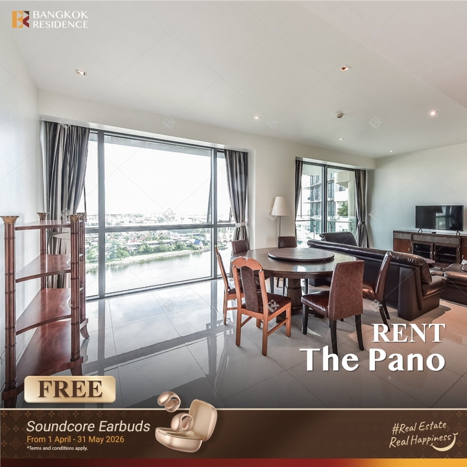รูป เช่าคอนโด 🌃 The Pano 2นอน 130ตร.ม. 60k ห้องสวย วิวสวยสะพานตก 🌉  - รูปที่ 1/10