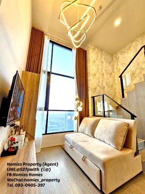 Condos for rent : Specious Duplex 45 sqm corner room, well decorated, walk-in closet, Origin Plug and Play Ramkhamhaeng  103, Sky pool&gym, The Mall Bangkapi, MRT lines