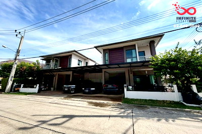 บ้านแฝด ม.ราชพฤกษ์ : ขายบ้านแฝด 2 หลังติดกัน 72 ตร.ว. หมู่บ้านธนาฮาบิแทต ราชพฤกษ์-สิรินธร บางกรวย-จงถนอม นนทบุรี 