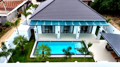 Houses for sale Bang Lamung Chonburi : Luxury pool villa for sale, brand new, in Huai Yai area, Bang Lamung, Chonburi.