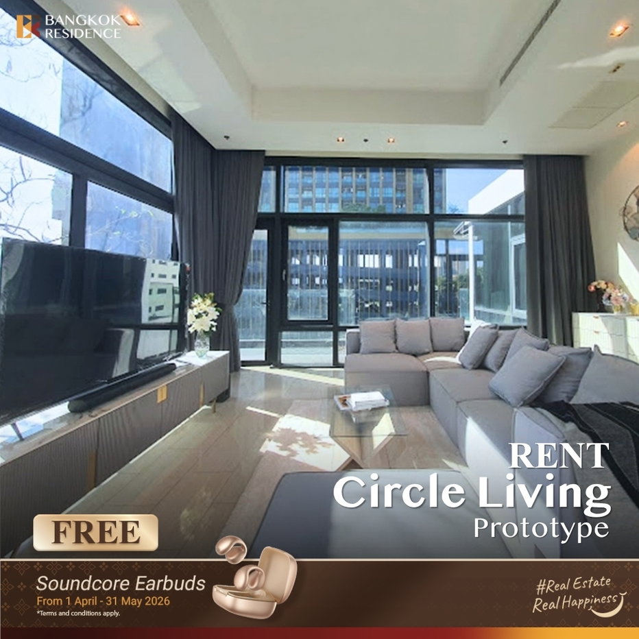 picture Rental Condo 🤎 Celes Asoke, 3BR 444.63 sqm, 200K ✨ Rare Huge Unit, Home-Like Space near MRT Sukhumvit  - 1/7