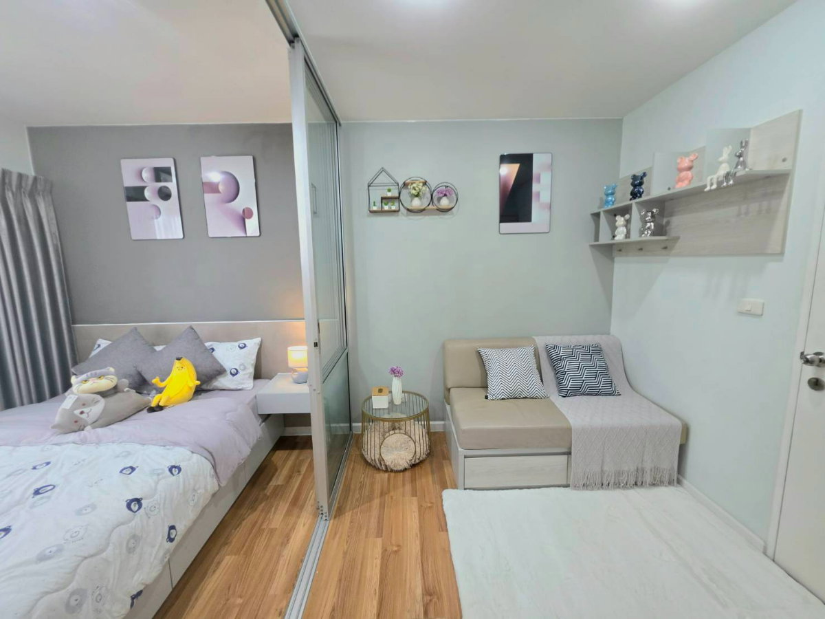 รูป ห้องน่ารักๆ สดใส สไตล์คนชอบของคิ้วท์ๆ มาเพิ่มแล้วค่ะ ขาย V condo ลาดกระบัง เฟส B ห้องสวย พร้อมหิ้วกระเป๋าเข้าอยู่ - รูปที่ 10/35