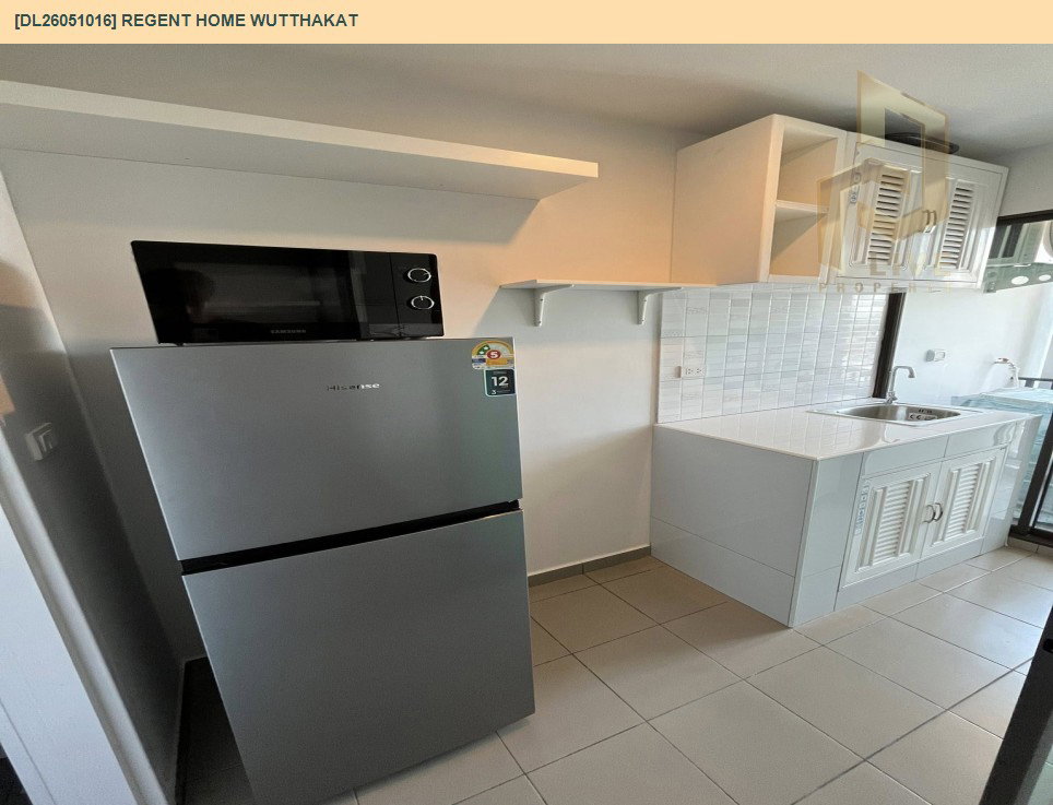 รูป DL26051016 ให้เช่าคอนโด  รีเจ้นท์ โฮม วุฒากาศ (Regent Home Wutthakat) ใกล้ BTS วุฒากาศ พร้อมเข้าอยู่ โทรด่วน 0653619502 LineID @217jgcbp - รูปที่ 6/8