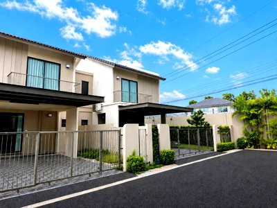 Houses for sale Bang Lamung Chonburi : Single villa-style house for sale  engle house fully furnished