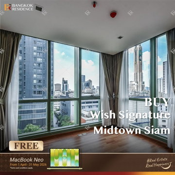 📑 Urgent Sale! Unfurnished Unit at Wish Signature Midtown Siam Near BTS Ratchathewi, East-Facing 🌅