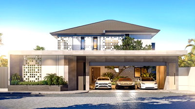 Houses for sale Bang Lamung Chonburi : Luxury Lakeview Pool Villa for Sale Chak Nok East Pattaya