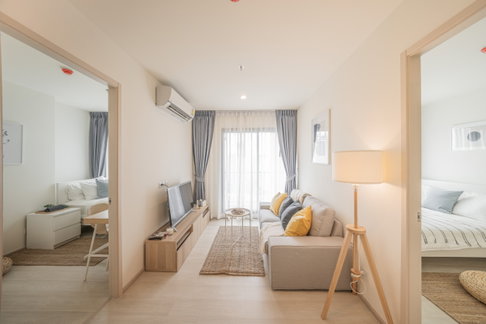 For rent ✨Life Asoke ✨2 bedrooms, size 54 sq m, decorated room, ready to move in , Conveniently travel near ARL Makkasan, MRT Phetchaburi 🚆 and SWU 