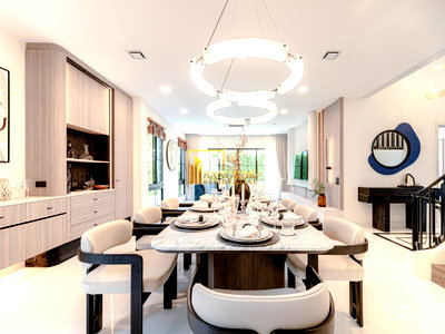 เช่าบ้านเดี่ยว เขตสะพานสูง : Nantawan Rama 9-Krungthepkreetha | Stunning 3 Bed House - BR28348SH
