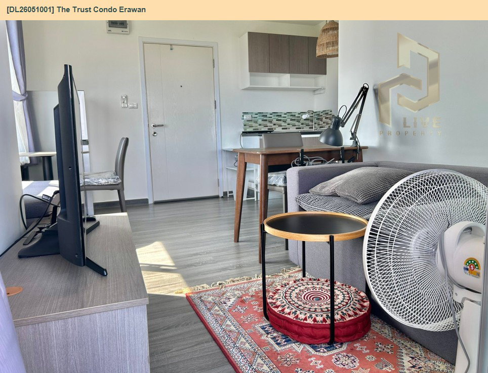 รูป DL26051001 ให้เช่าคอนโด เดอะ ทรัสต์ คอนโด เอราวัณ (The Trust Condo Erawan) ใกล้ BTS ช้างเอราวัณ พร้อมเข้าอยู่ โทรด่วน 0638692663 LineID @655ebbvc - รูปที่ 3/6