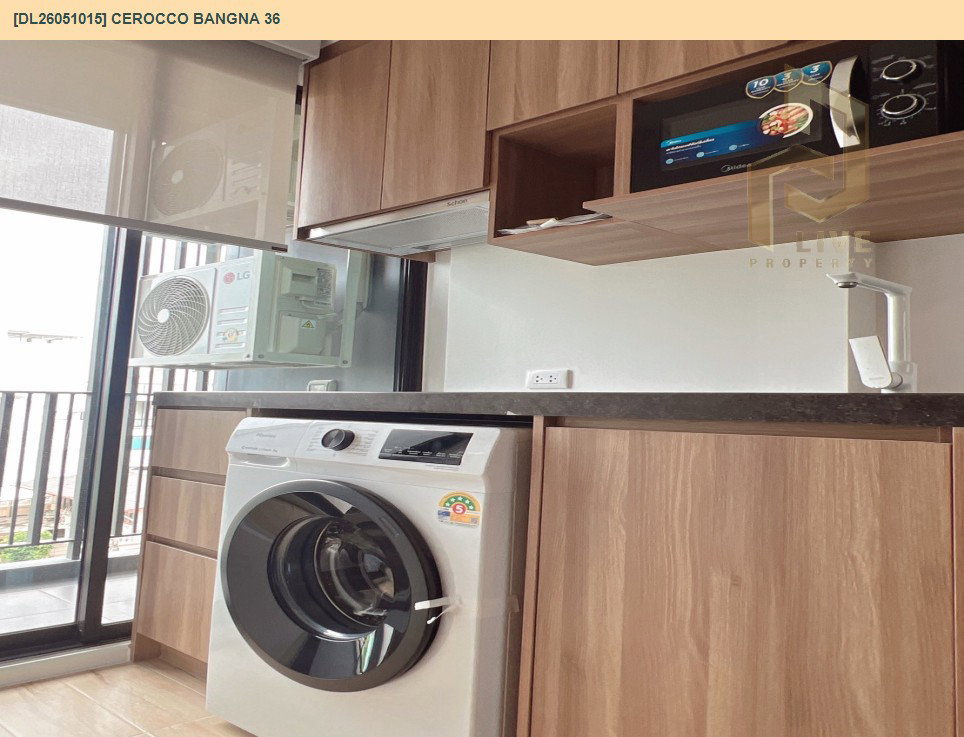 รูป DL26051015 ให้เช่าคอนโด ซีรอคโค บางนา 36 (Cerocco Bangna 36) ใกล้ - พร้อมเข้าอยู่ โทรด่วน 0653619502 LineID @897iyzll - รูปที่ 5/7