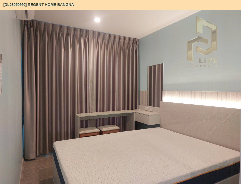 รูป DL26050992 ให้เช่าคอนโด รีเจ้นท์ โฮม บางนา (Regent home bangna) ใกล้ BTS บางนา พร้อมเข้าอยู่ โทรด่วน 0653619502 LineID @897iyzll - รูปที่ 4/5