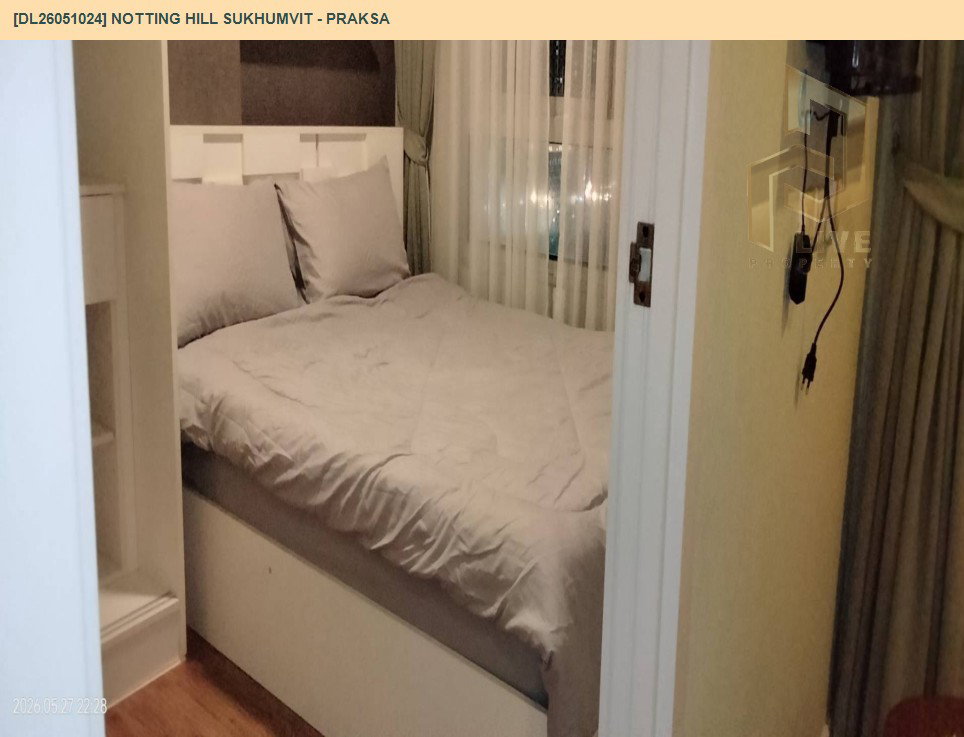รูป DL26051024 ให้เช่าคอนโด นอตติ้งฮิลล์ สุขุมวิท - แพรกษา (Notting Hill Sukhumvit - Praksa) ใกล้ BTS แพรกษา พร้อมเข้าอยู่ โทรด่วน 0614453194 LineID @162cjixi - รูปที่ 5/6
