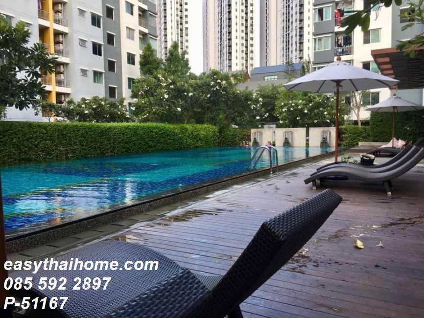 รูป P-51167 — ให้เช่าคอนโด ชั้น 4 ตึก 2 Supalai City Resort Ratchada - Huaykwang ใกล้ MRT ห้วยขวาง 085-592-2897 Line: @easythaihome - รูปที่ 8/12