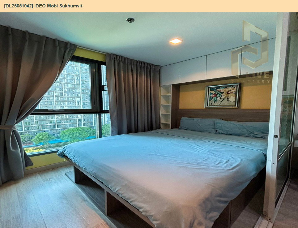 รูป DL26051042 ให้เช่าคอนโด ไอดีโอ โมบิ สุขุมวิท  (IDEO Mobi Sukhumvit) ใกล้ BTS อ่อนนุช พร้อมเข้าอยู่ โทรด่วน 0653619502 LineID @217jgcbp - รูปที่ 4/6