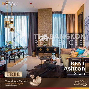 Rental Condo 💫 Ashton Silom, 2BR 86 sqm 72K 🌟 Beautiful & Spacious near BTS Chong Nonsi 