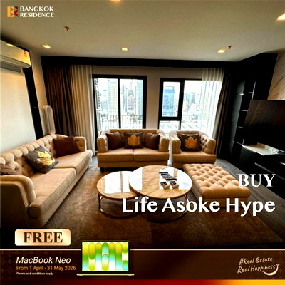 Condos for sale : 🔥 Condo for Sale Stylish Fully Furnished Unit at Life Asoke Hype near MRT Rama 9 Move-in Ready ✨