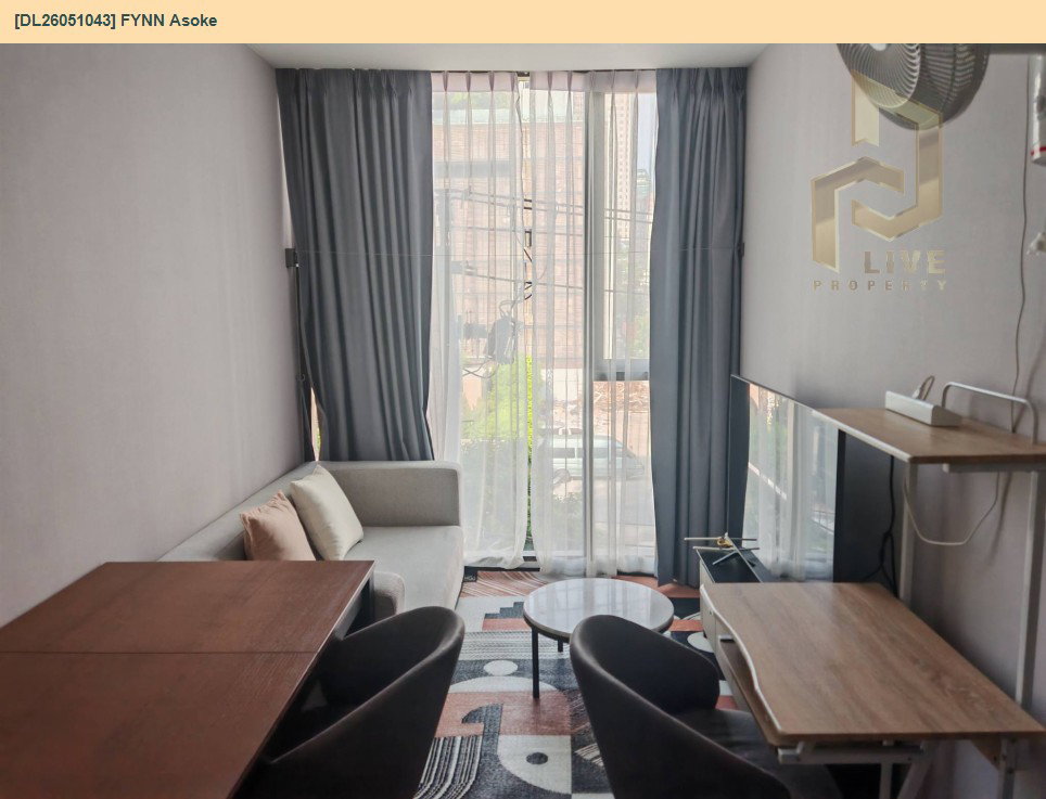 รูป DL26051043 ให้เช่าคอนโด ฟินน์ อโศก (FYNN Asoke) ใกล้ BTS อโศก พร้อมเข้าอยู่ โทรด่วน 0614453194 LineID @162cjixi - รูปที่ 3/6