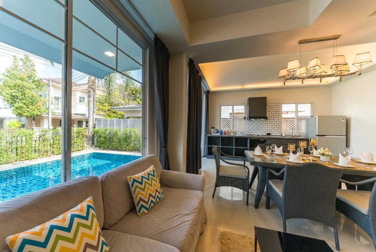 รูป ปล่อยขาย Pool Villa สวย รีโนเวทใหม่ ทำเลทอง หมู่บ้านเอ็มเพอเรอร์ 2 (น้ำไม่ท่วม!) เดินไปโลตัสรวมโชคได้ ใกล้เซนทรัลเฟสเชียงใหม่ -SW003679 - รูปที่ 8/12