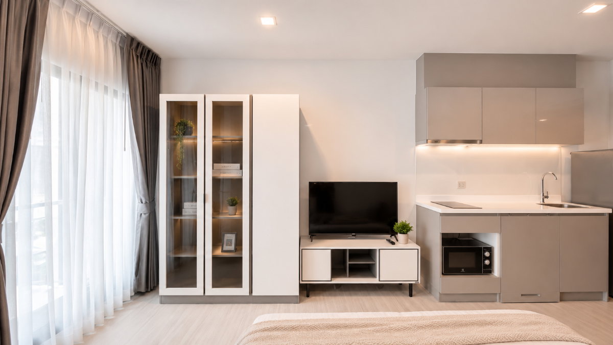 รูป 🍀🍀 Cozy room🍀ให้เช่า📌 ไลฟ์ อโศก-พระราม9 (Line:@rent2022)MRT พระราม9✨พร้อมเข้าอยู่🔖A01371 - รูปที่ 5/9