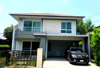 บ้านเดี่ยวให้เช่า : บ้านเดี่ยวหลังมุม 60 ตรว. 2 ชั้น 3 ห้องนอน 3 ห้องน้ำ ม. สีวลี สุวรรณภูมิ