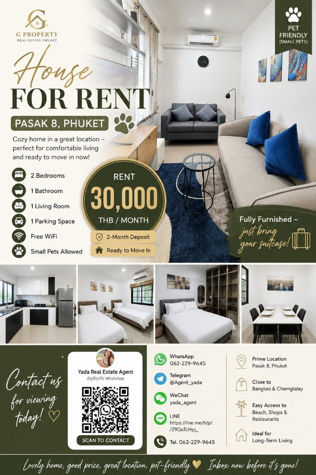 รูป 🏡 House for Rent in Pasak 8, Phuket 🐾✨ - รูปที่ 1/17