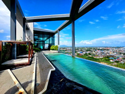 Condos for rent Rayong : New room available for rent at Escent Rayong 1 Condo, Central Plaza view, 32 sq m