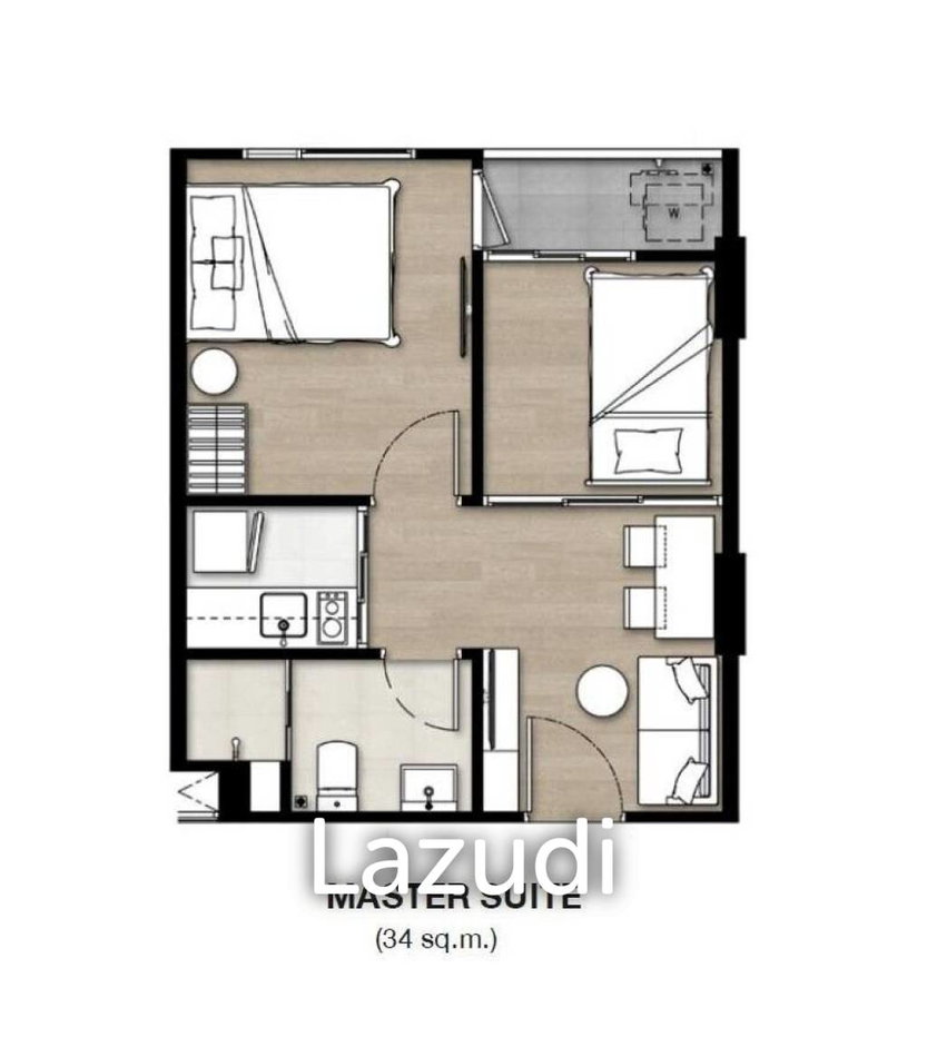 picture 2 Bed 1 Bath 33.9 SQ.M The Origin Kathu – Patong - 1/1