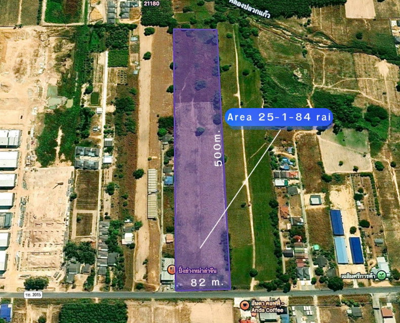 รูป ขายที่ดินผังม่วงลาย เขต EEC | นิคมพัฒนา ระยอง ทำเลศักยภาพสูง ใกล้นิคม WHA - รูปที่ 2/4