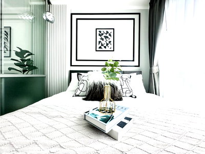 Condos for sale : Urgent sale, newly renovated condo room. Near Phatthanakan-New Phetchaburi Road Easy travel into the city