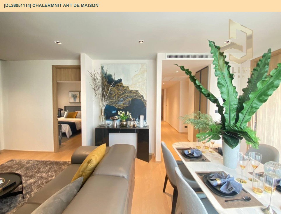 รูป DL26051114 ให้เช่าคอนโด เฉลิมนิจ อาร์ต เดอ เมซง สุขุมวิท 53 (Chalermnit Art De Maison) ใกล้ - พร้อมเข้าอยู่ โทรด่วน 0653619502 LineID @897iyzll - รูปที่ 3/10
