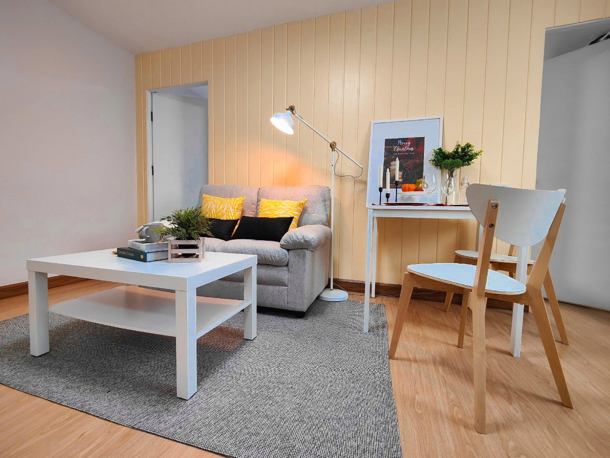 รูป 🌟 ให้เช่า ห้องคอมไบน์ 2 Bed กว้าง 44 ตร.ม. แต่งสวยพิเศษสุด (มีเครื่องซักผ้า) | ลุมพินี คอนโดทาวน์ ร่มเกล้า-สุวรรณภูมิ 🌟 - รูปที่ 3/22