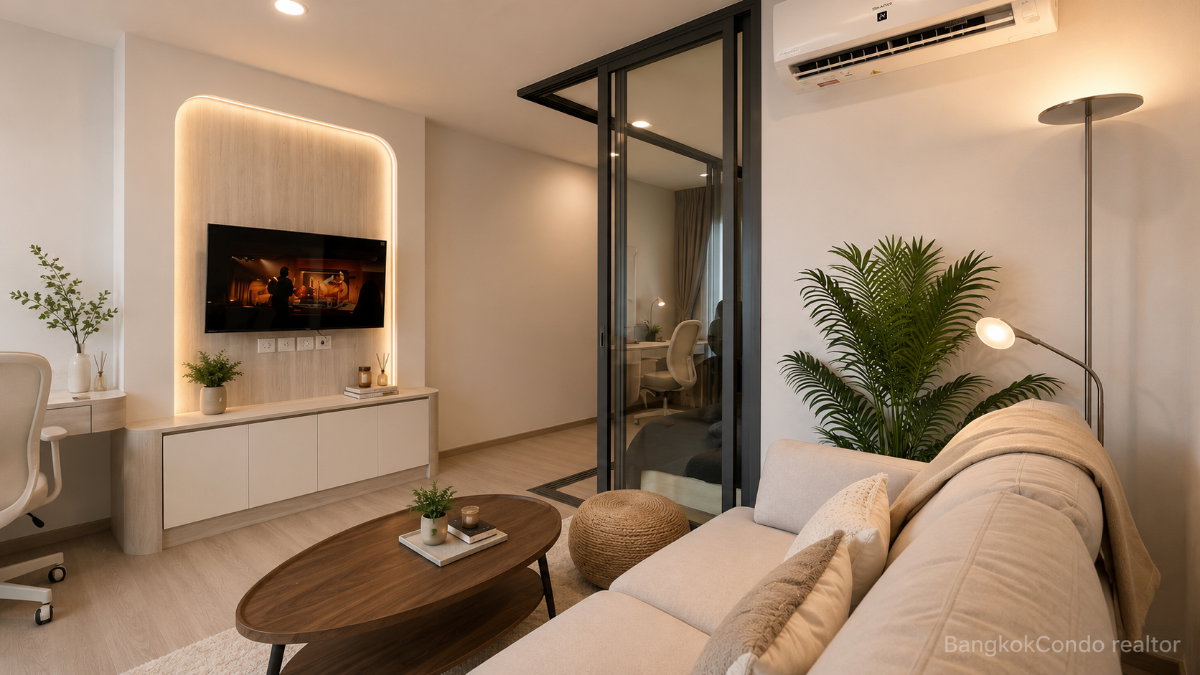 picture 💙🚆 Modern Room For Rent 📌 Aspire Sukhumvit Rama 4 (Line: @rent2022) | Near BTS Phra Khanong  ✨ Ready to Move In! ✨  📌 Ref Code: A11412 - 4/10