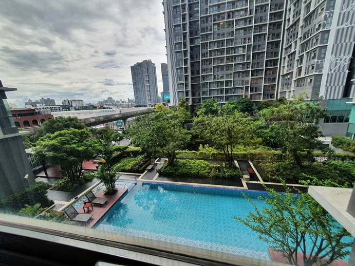picture 🔥Best offer for rent🔥 Nice studio unit facing north with swimming pool view at Ideo Mobi Sukhumvit 81 - 8/8