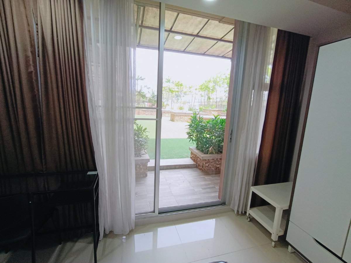 รูป ให้เช่าคอนโด ฟ้าโดม ตึก A 65 ตรม. 2 นอน ติดสวน เฟอร์ครบ มีเครื่องซักอบผ้า ใกล้ ม.ธรรมศาสตร์รังสิต (TR1314) - รูปที่ 12/12