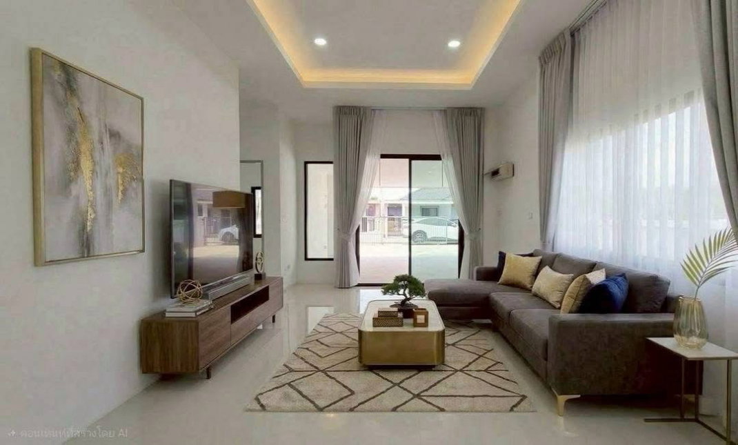 รูป ขายบ้านสร้างสร้างเดี่ยวสร้างใหม่ดอนแก้ว พื้นที่ 120 ตร.ม. 3 ห้องนอน - รูปที่ 2/16