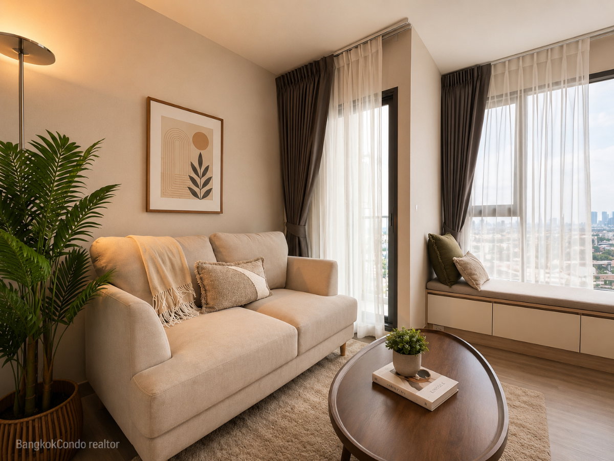 picture 💙🚆 Modern Room For Rent 📌 Aspire Sukhumvit Rama 4 (Line: @rent2022) | Near BTS Phra Khanong  ✨ Ready to Move In! ✨  📌 Ref Code: A11412 - 6/10