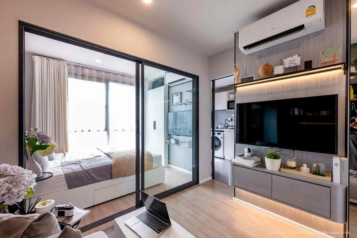 รูป ขายห้องตัวอย่าง Blue Sukhumvit 89 24 ตรม. ตกแต่งครบ พร้อมเข้าอยู่ - รูปที่ 4/7