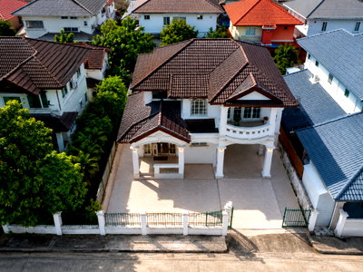 บ้านเดี่ยว รังสิต-นครนายก 4 : ขายบ้านเดี่ยวบ้านฟ้ากรีนพาร์ค ลำลูกกา เหมาะรีโนเวท มี รปภ. ดูแลเฉพาะโซน