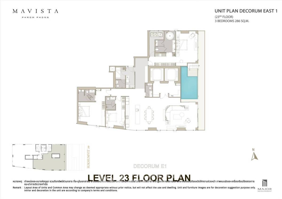 picture 3-BR Condo at Mavista Phrom Phong near BTS Phrom Phong (ID 2608886) - 3/5
