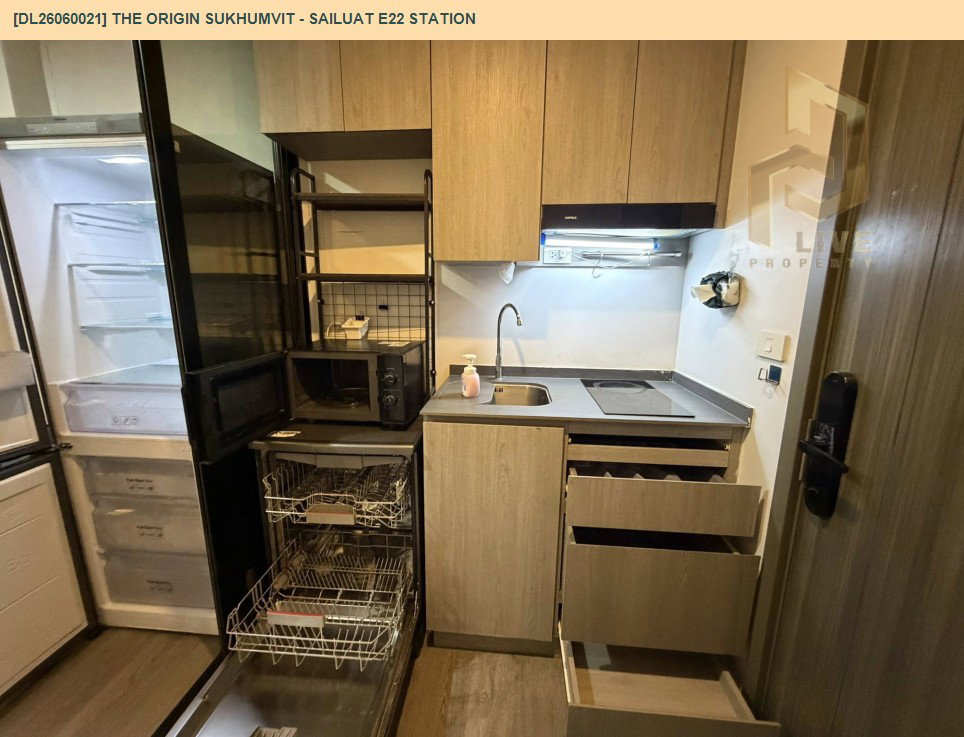 รูป DL26060021 ให้เช่าคอนโด ดิ ออริจิ้น สุขุมวิท - สายลวด E22 สเตชั่น (THE ORIGIN SUKHUMVIT - SAILUAT E22 STATION) ใกล้ BTS สายลวด พร้อมเข้าอยู่ โทรด่วน 0614453194 LineID @952jdxxk - รูปที่ 7/17