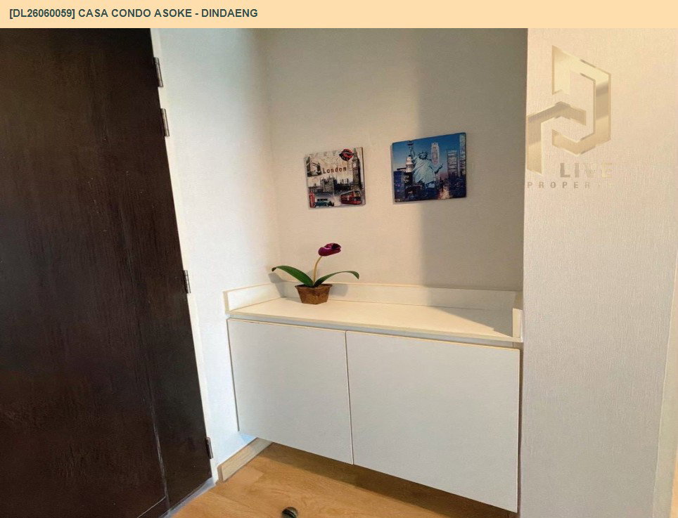 รูป DL26060059 ให้เช่าคอนโด คาซ่า คอนโด อโศก - ดินแดง (Casa Condo Asoke - Dindaeng) ใกล้ MRT พระราม 9 พร้อมเข้าอยู่ โทรด่วน 0614453194 LineID @952jdxxk - รูปที่ 7/9