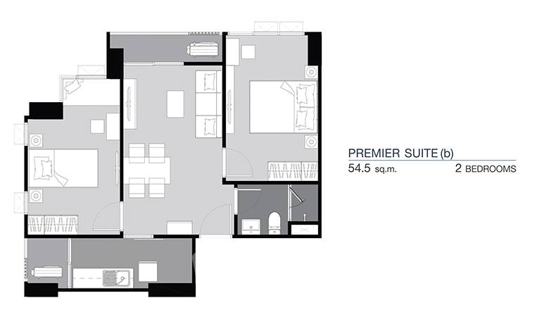 รูป คอนโด 2 ห้องนอน ขาย Supalai Loft Prajadhipok-Wongwian Yai ใกล้ BTS วงเวียนใหญ่ (ID 1854716) - รูปที่ 5/5