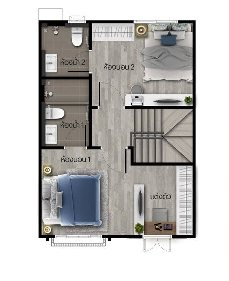 รูป 🏡 [ขายด่วน เจ้าของขายเอง] ทาวน์โฮม อณาสิริ ศรีนครินทร์ - แพรกษา (แสนสิริ) - รูปที่ 7/11