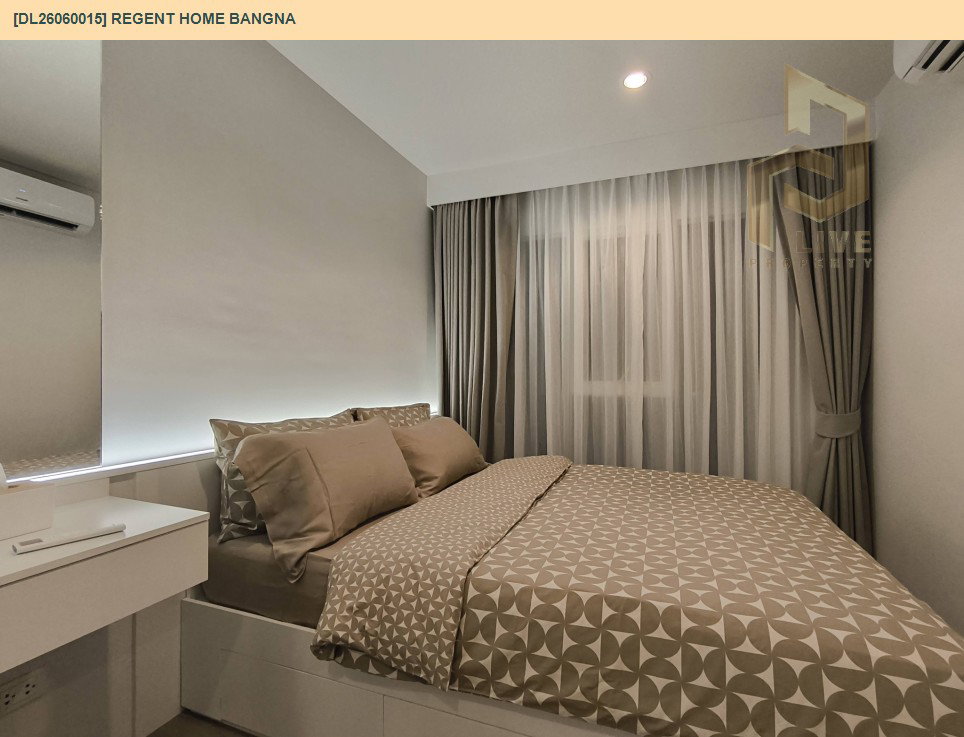 รูป DL26060015 ให้เช่าคอนโด รีเจ้นท์ โฮม บางนา (Regent home bangna) ใกล้ BTS บางนา พร้อมเข้าอยู่ โทรด่วน 0638692663 LineID @138fpvll - รูปที่ 4/6