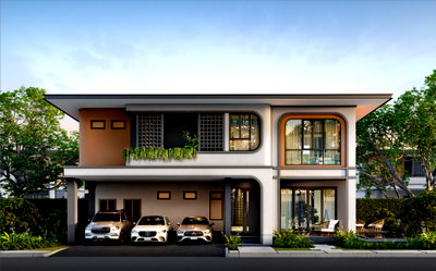 Houses for sale Bang Lamung Chonburi : Luxury Modern Pool Villa for Sale East Pattaya Spacious Family