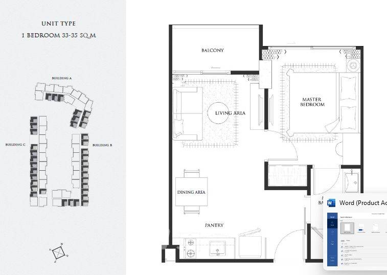 รูป คอนโด 1 ห้องนอน ขาย ที่ เอ็มบาสซี พัทยา ชั้น 2 ขนาด 34 ตร.ม. (ID 1408936) - รูปที่ 5/5