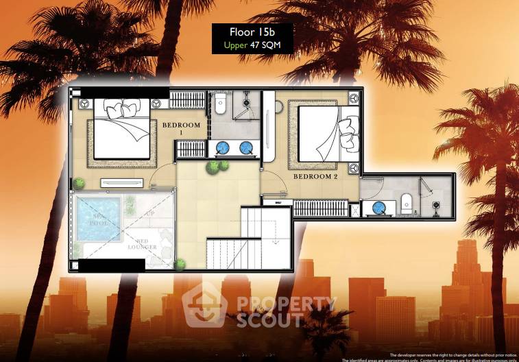 picture 2-BR 98 Sqm Condo At The Riviera Malibu, Phratamnak (15A-15B) (ID 1292704) - 4/6