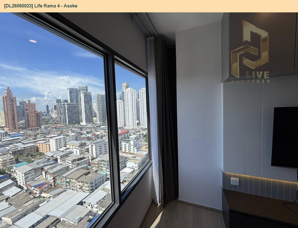 รูป DL26060023 ขายคอนโด ไลฟ์ พระราม 4 - อโศก (Life Rama 4 - Asoke) ใกล้ MRT ศูนย์การประชุมแห่งชาติสิริกิติ์ พร้อมเข้าอยู่ โทรด่วน 0614453194 LineID @952jdxxk - รูปที่ 8/15
